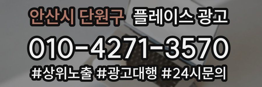 안산시 단원구 플레이스 광고
