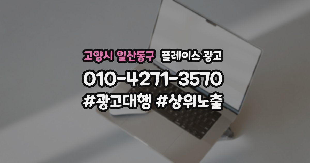 고양시 일산동구 플레이스 광고