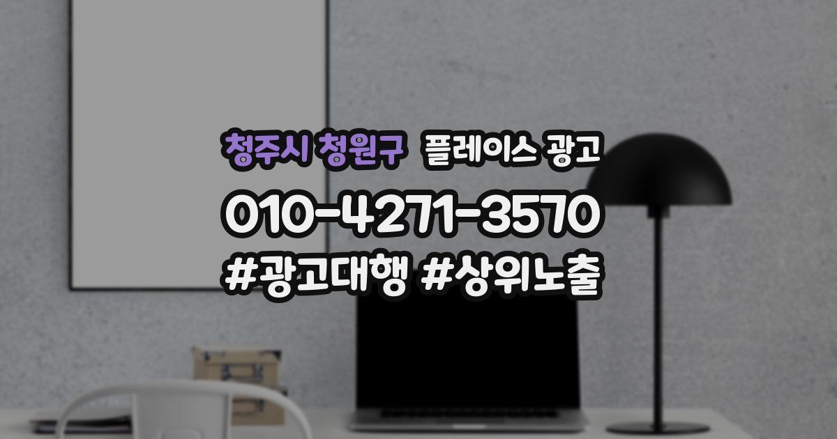 청주시 청원구 플레이스 광고