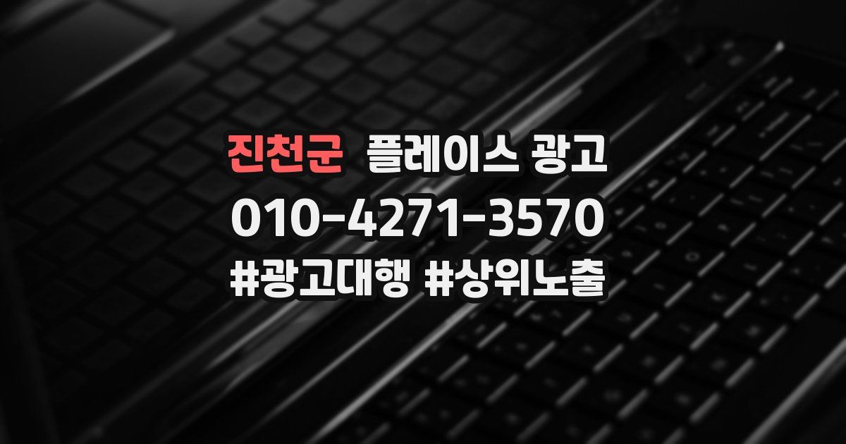 진천군 플레이스 광고