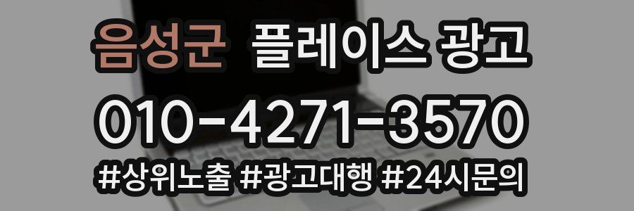 음성군 플레이스 광고