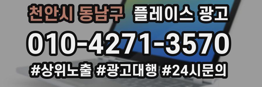 천안시 동남구 플레이스 광고