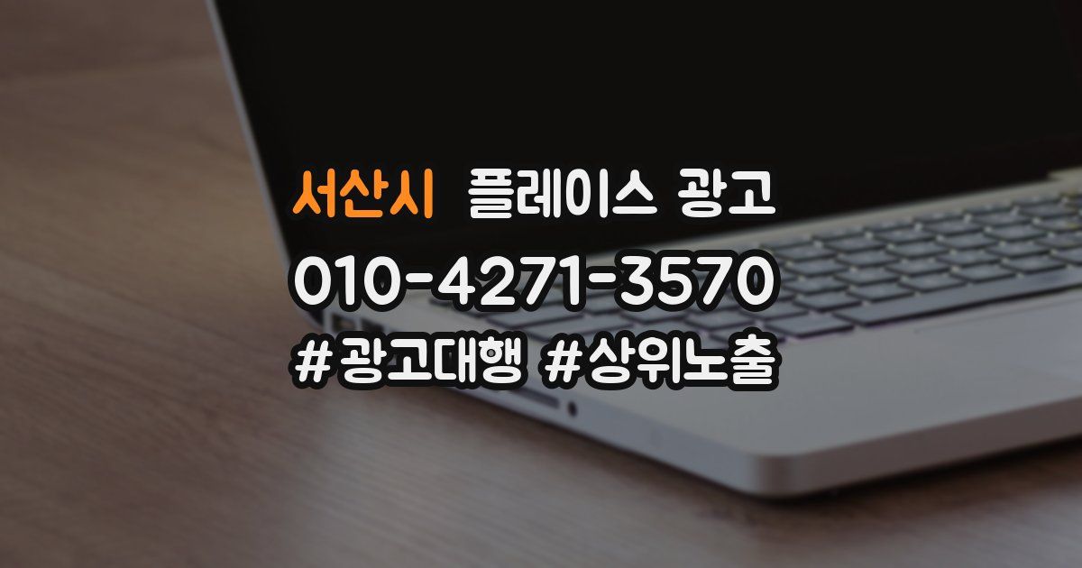 서산시 플레이스 광고