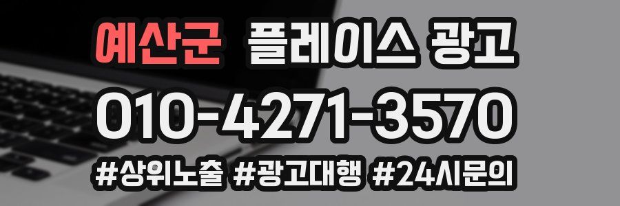 예산군 플레이스 광고