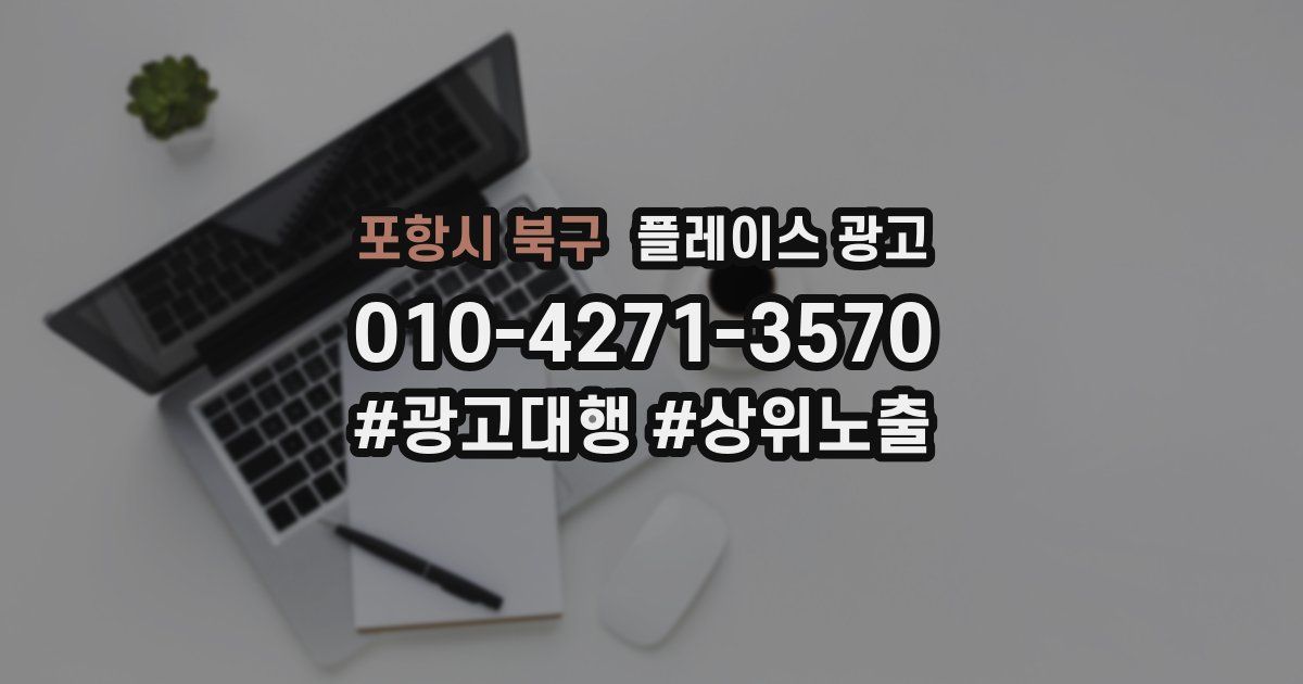 포항시 북구 플레이스 광고