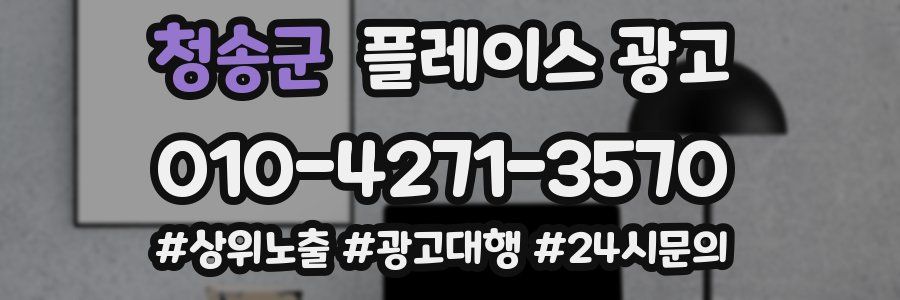 청송군 플레이스 광고