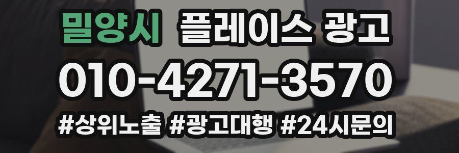 밀양시 플레이스 광고