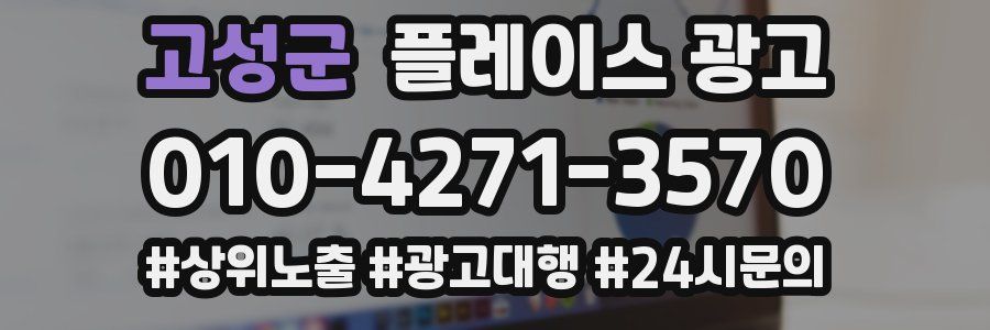 고성군 플레이스 광고