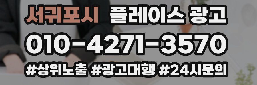 서귀포시 플레이스 광고