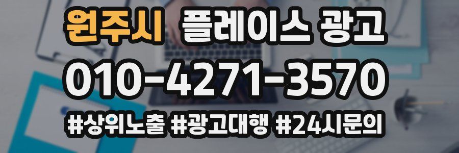 원주시 플레이스 광고