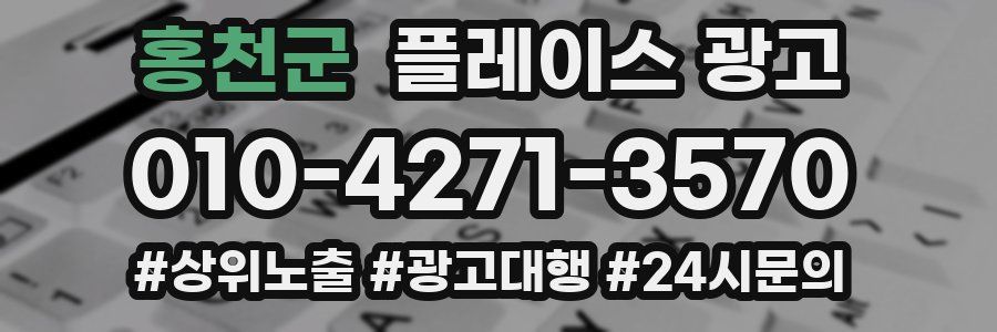홍천군 플레이스 광고