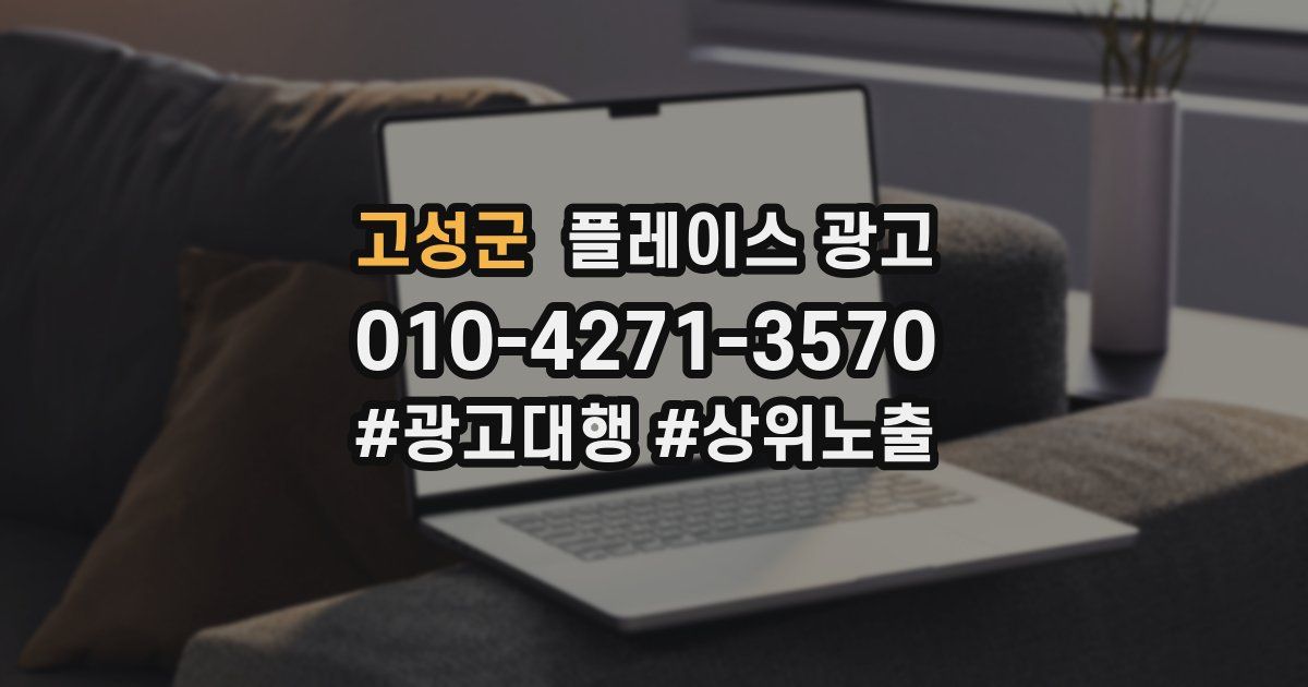 고성군 플레이스 광고