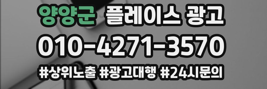 양양군 플레이스 광고