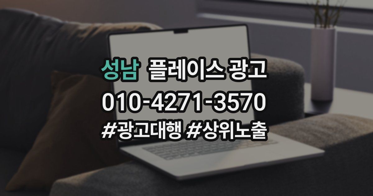 성남 플레이스 광고