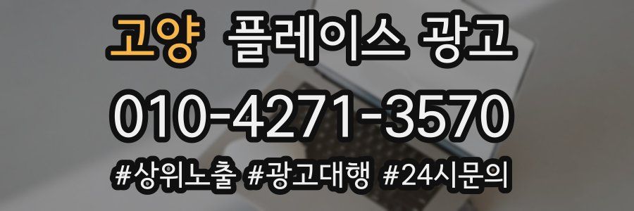 고양 플레이스 광고