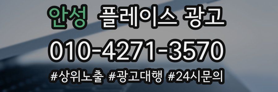 안성 플레이스 광고