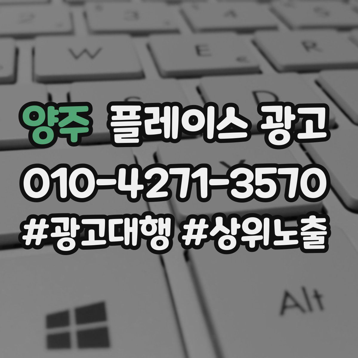 양주 플레이스 광고