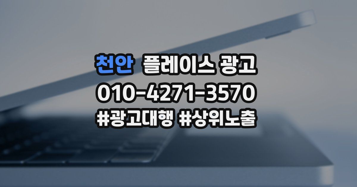 천안 플레이스 광고