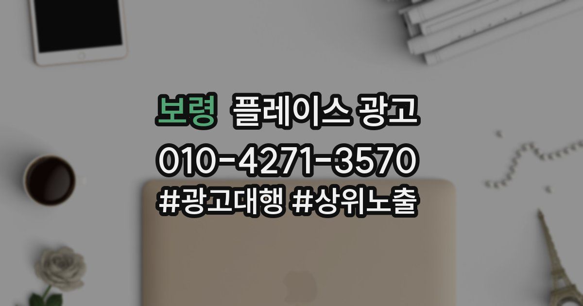 보령 플레이스 광고