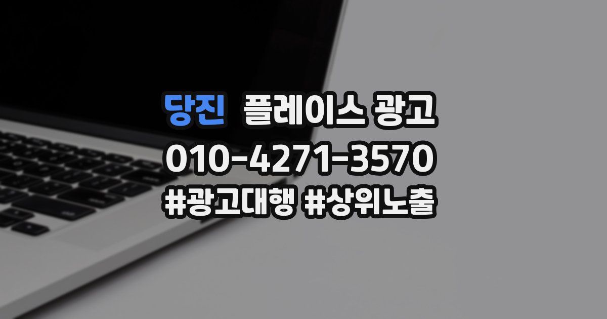 당진 플레이스 광고