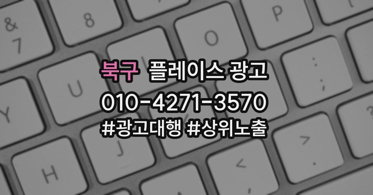 북구 플레이스 광고
