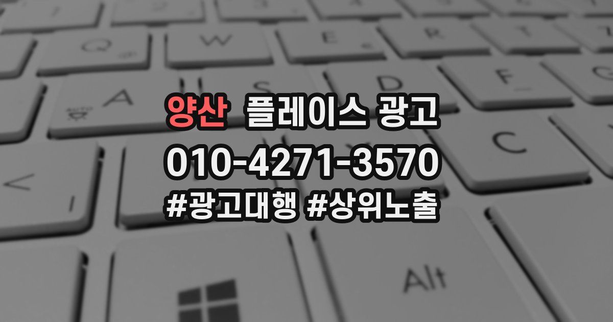 양산 플레이스 광고