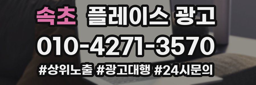 속초 플레이스 광고