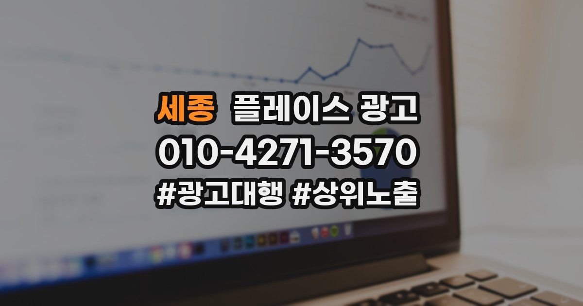 세종 플레이스 광고