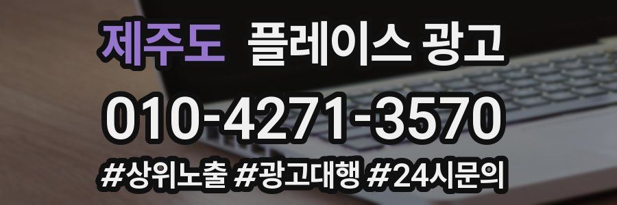 제주도 플레이스 광고