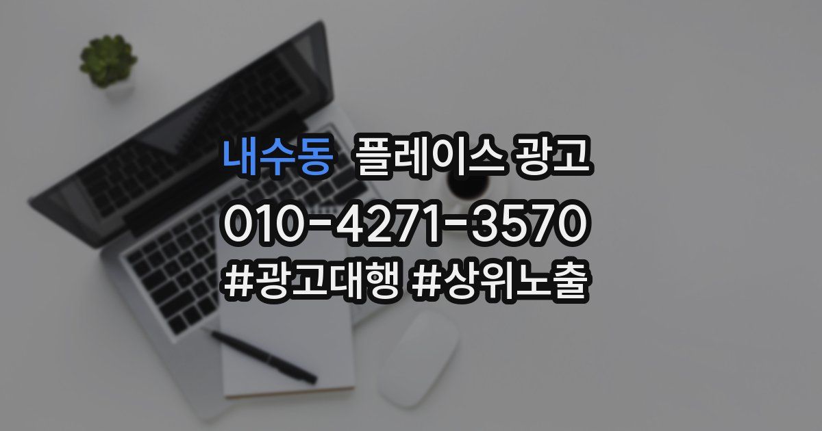 내수동 플레이스 광고