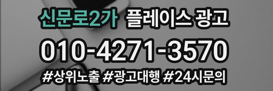신문로2가 플레이스 광고