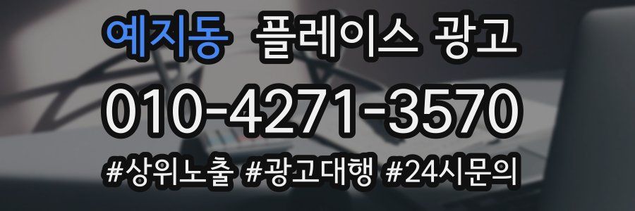 예지동 플레이스 광고