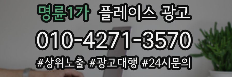 명륜1가 플레이스 광고
