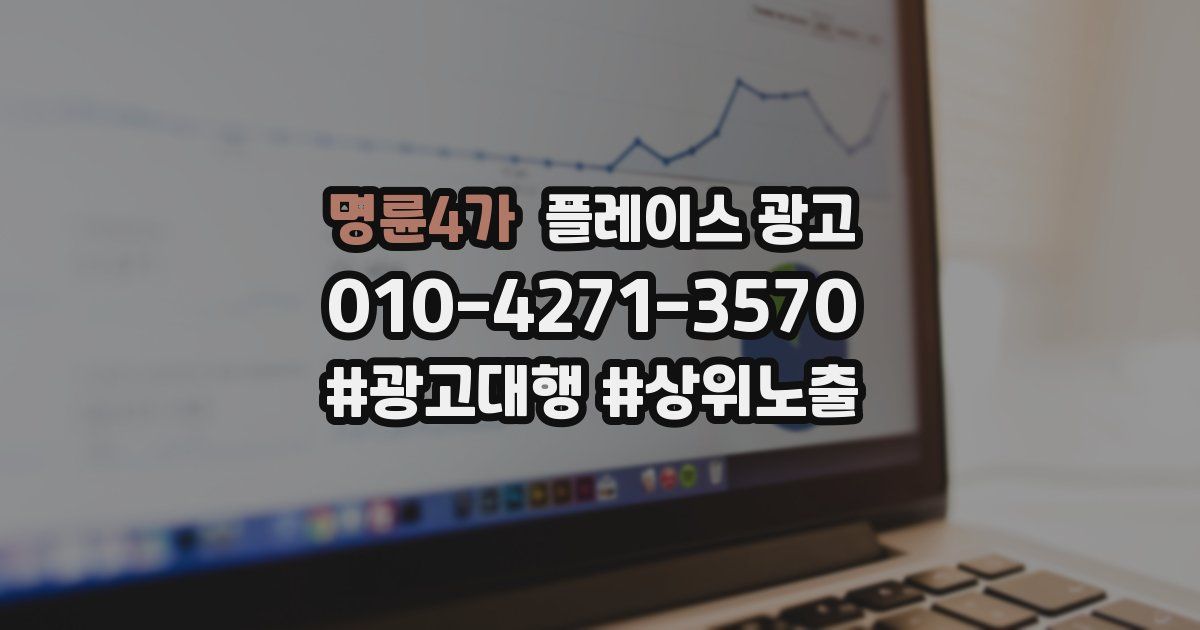 명륜4가 플레이스 광고