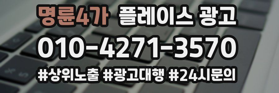명륜4가 플레이스 광고