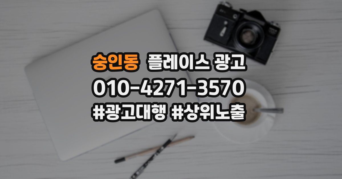 숭인동 플레이스 광고
