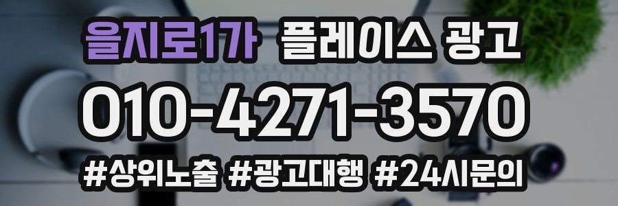 을지로1가 플레이스 광고
