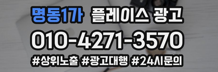명동1가 플레이스 광고