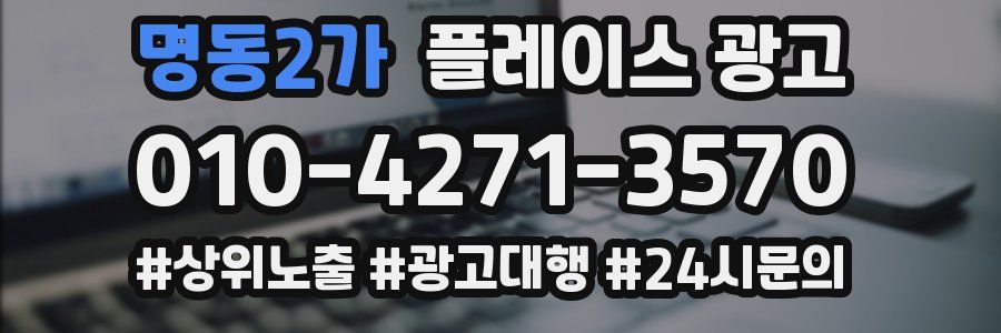 명동2가 플레이스 광고