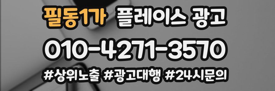 필동1가 플레이스 광고