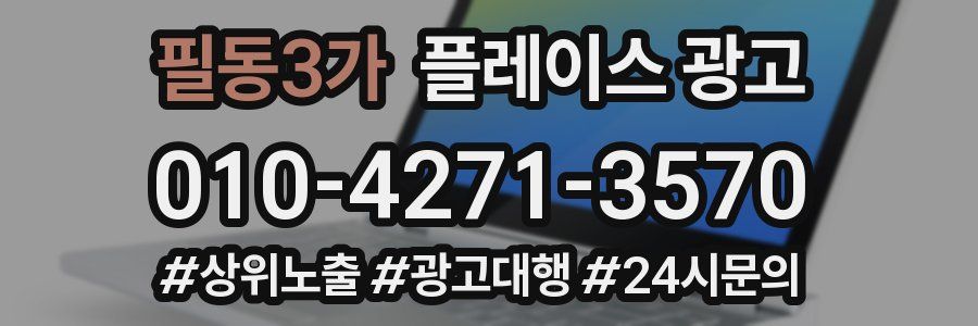 필동3가 플레이스 광고