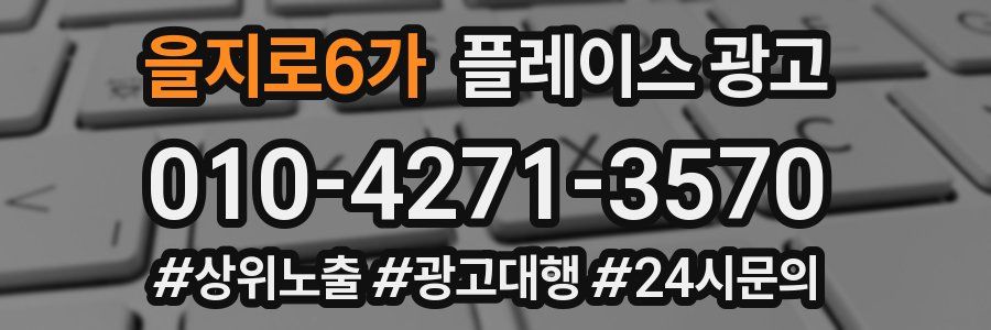 을지로6가 플레이스 광고