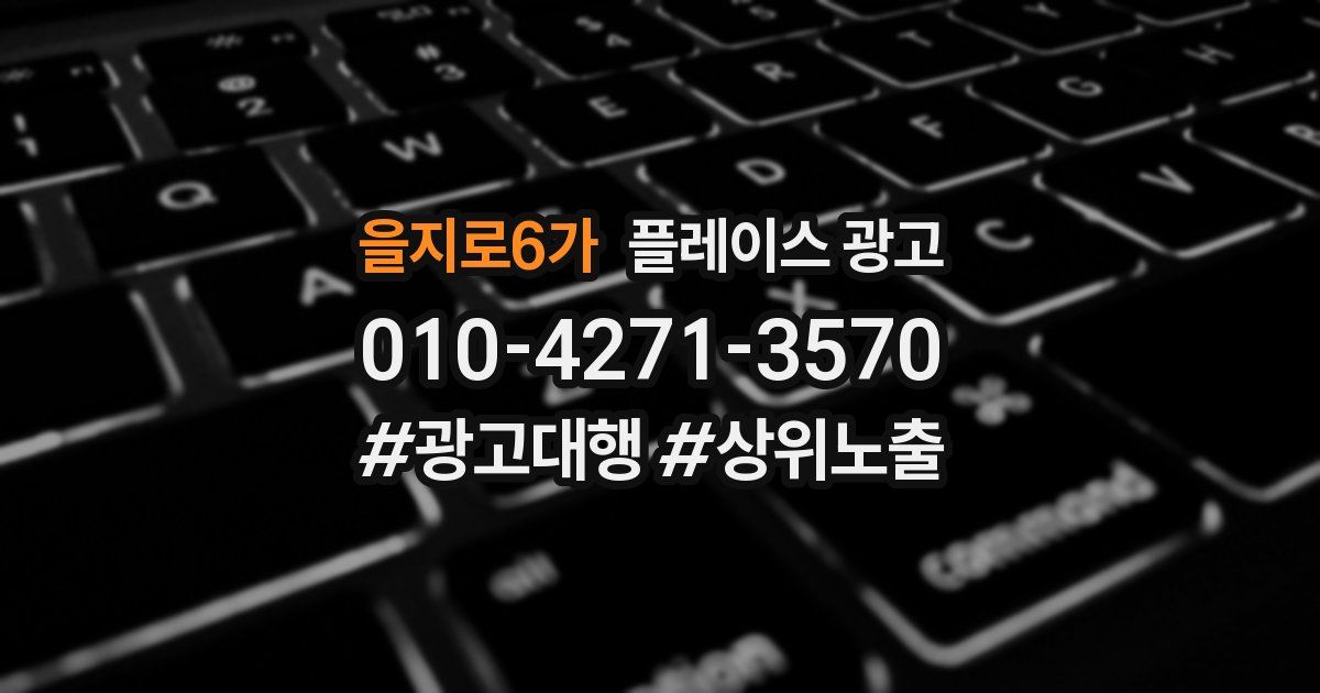 을지로6가 플레이스 광고