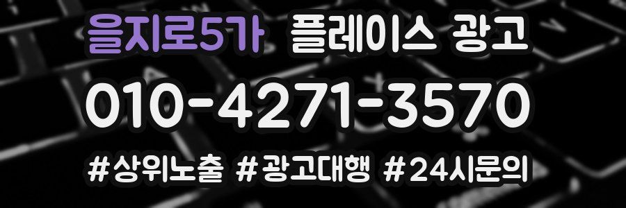 을지로5가 플레이스 광고