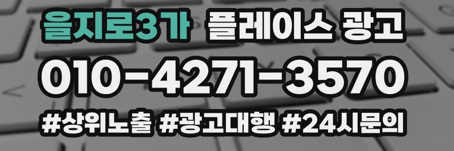 을지로3가 플레이스 광고
