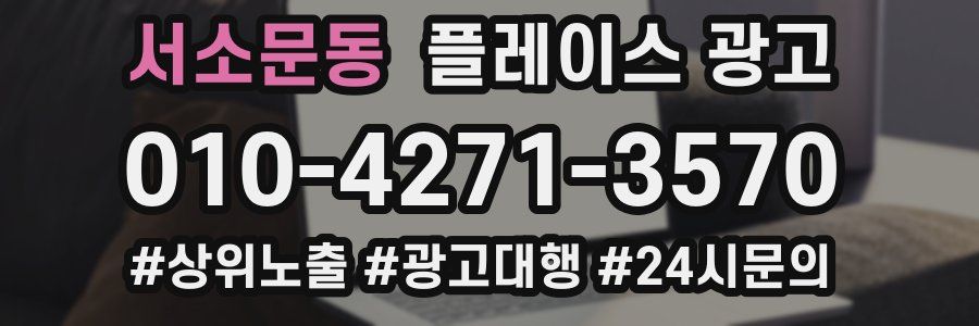 서소문동 플레이스 광고
