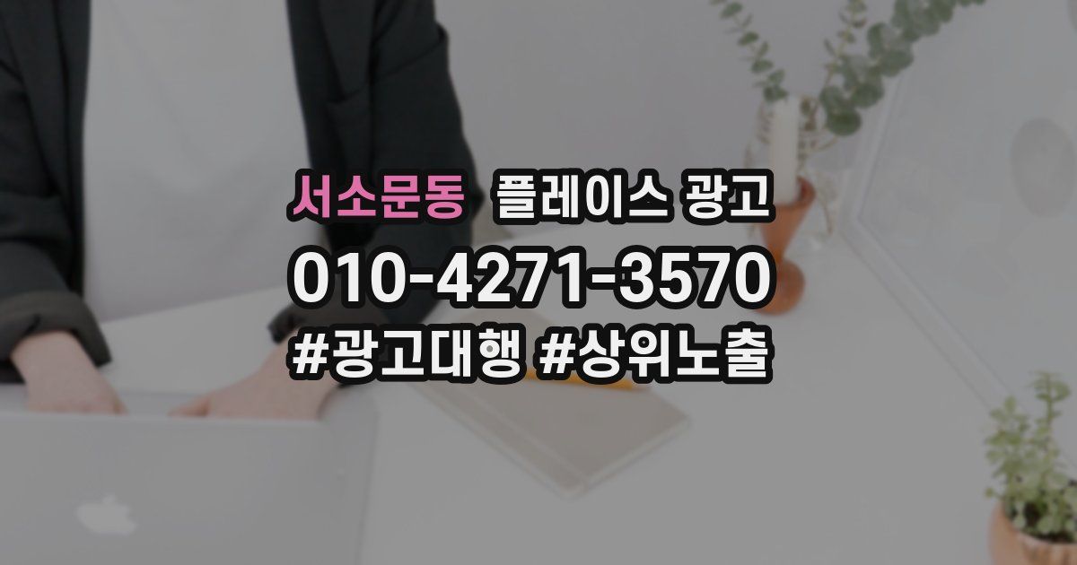 서소문동 플레이스 광고