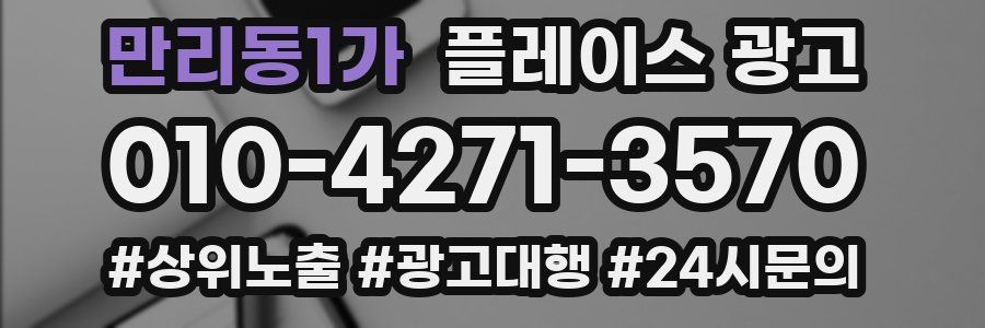 만리동1가 플레이스 광고