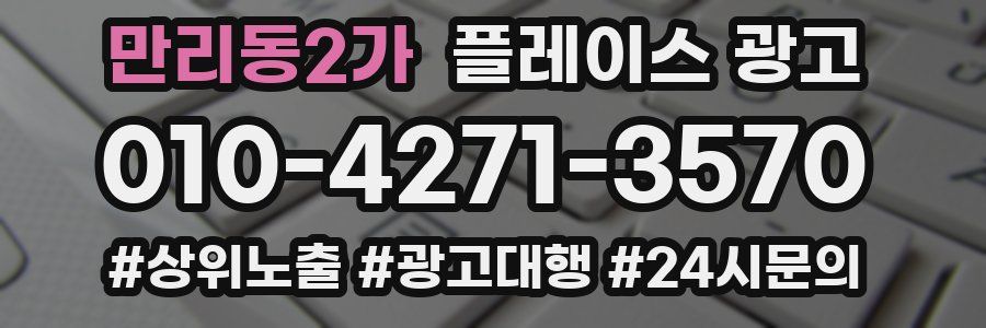 만리동2가 플레이스 광고