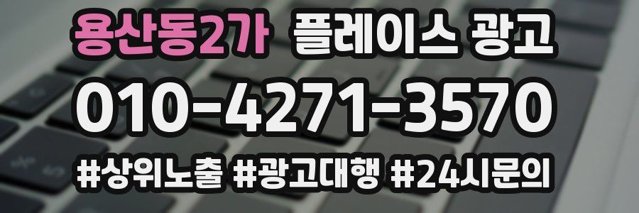 용산동2가 플레이스 광고